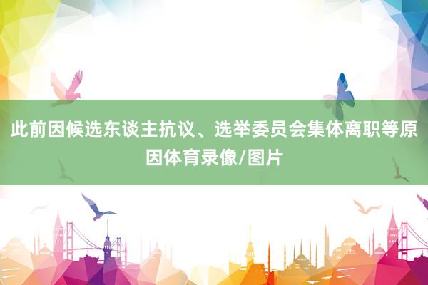 此前因候选东谈主抗议、选举委员会集体离职等原因体育录像/图片