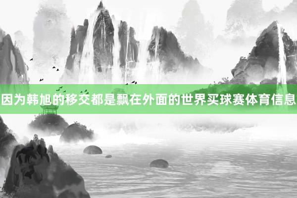 因为韩旭的移交都是飘在外面的世界买球赛体育信息