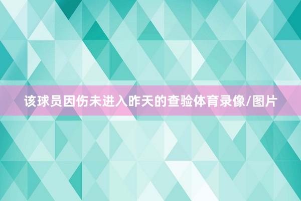 该球员因伤未进入昨天的查验体育录像/图片