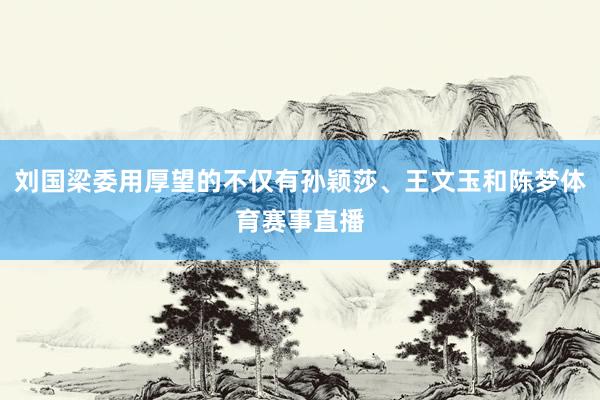 刘国梁委用厚望的不仅有孙颖莎、王文玉和陈梦体育赛事直播