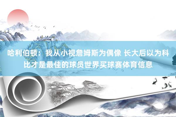 哈利伯顿：我从小视詹姆斯为偶像 长大后以为科比才是最佳的球员世界买球赛体育信息