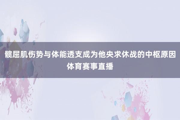 髋屈肌伤势与体能透支成为他央求休战的中枢原因体育赛事直播