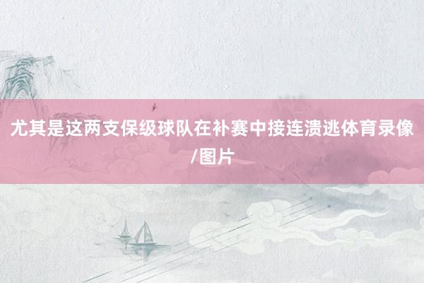 尤其是这两支保级球队在补赛中接连溃逃体育录像/图片