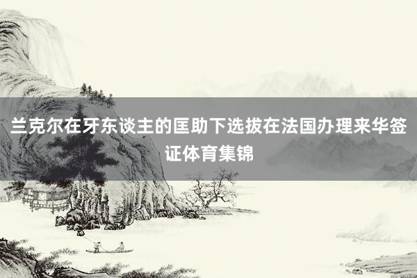 兰克尔在牙东谈主的匡助下选拔在法国办理来华签证体育集锦