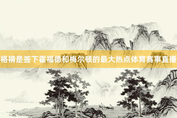 袼褙是签下霍福德和梅尔顿的最大热点体育赛事直播