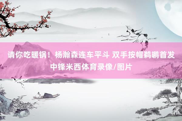 请你吃暖锅！杨瀚森连车平斗 双手按帽鹈鹕首发中锋米西体育录像/图片