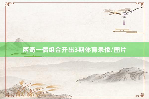 两奇一偶组合开出3期体育录像/图片