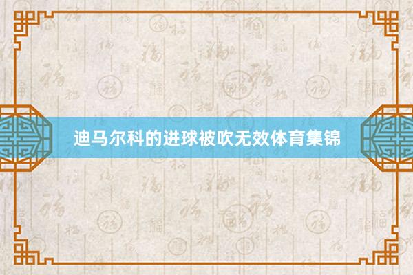 迪马尔科的进球被吹无效体育集锦