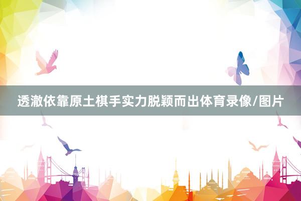 透澈依靠原土棋手实力脱颖而出体育录像/图片