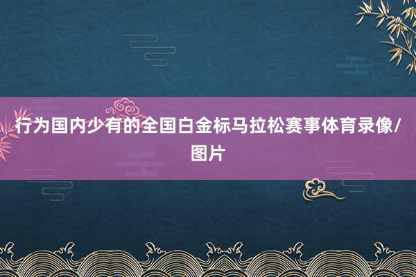 行为国内少有的全国白金标马拉松赛事体育录像/图片