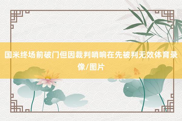 国米终场前破门但因裁判哨响在先被判无效体育录像/图片