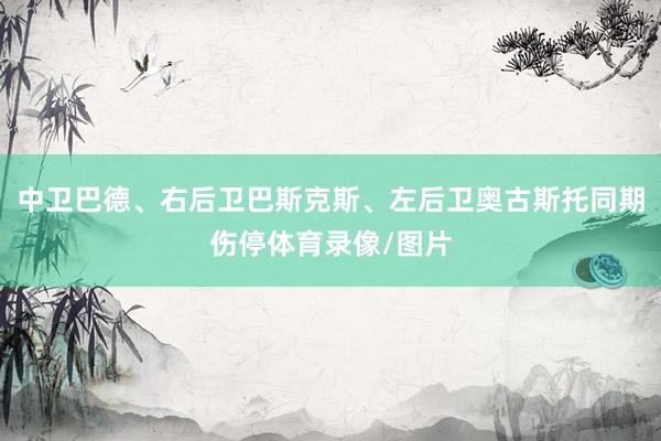 中卫巴德、右后卫巴斯克斯、左后卫奥古斯托同期伤停体育录像/图片