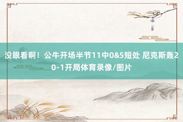 没眼看啊！公牛开场半节11中0&5短处 尼克斯轰20-1开局体育录像/图片